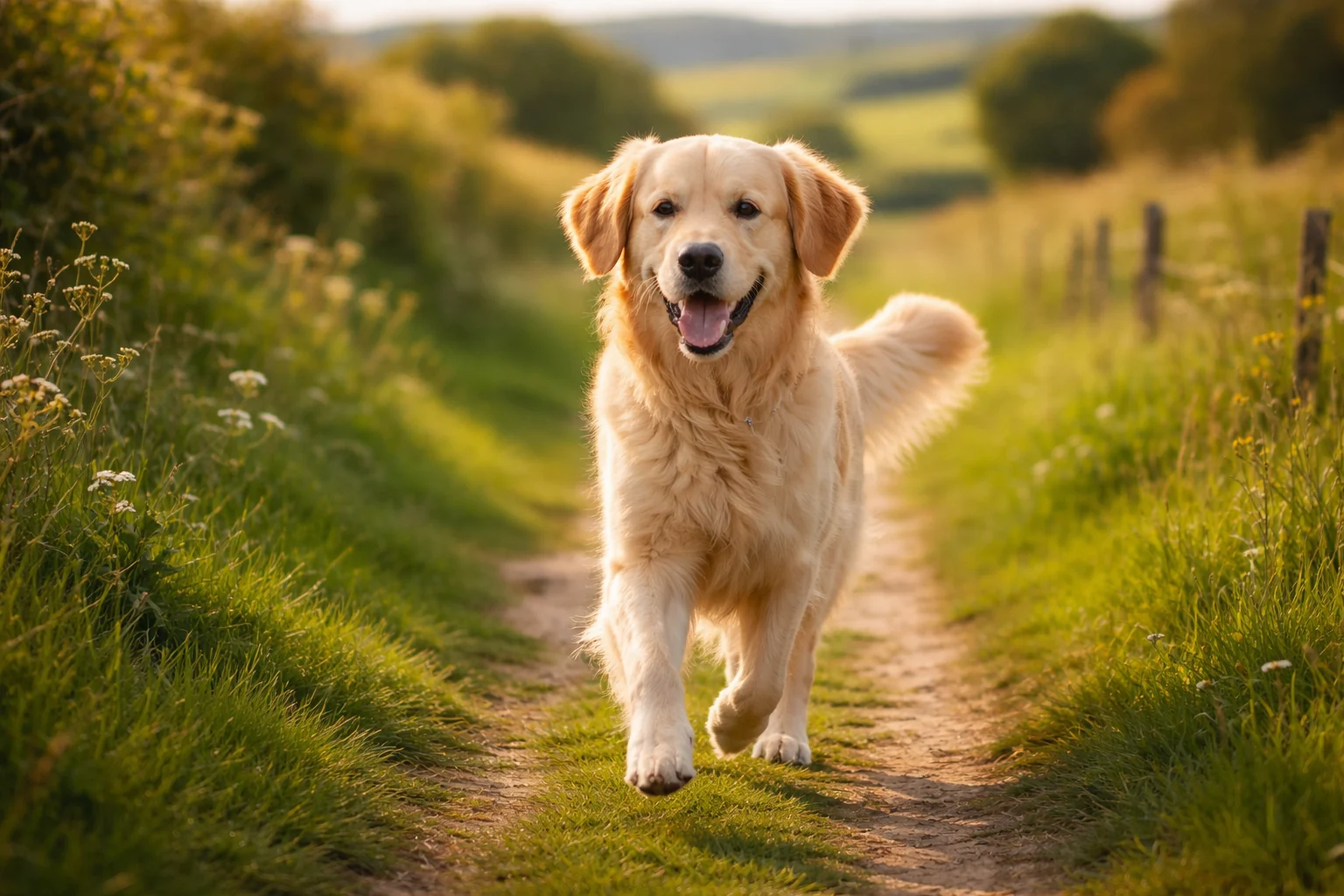 Dog walking energetically outdoors — joint supplements for dogs UK